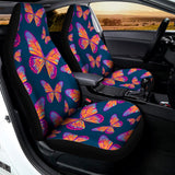Orange And Purple Butterfly Print Universal Fit Car Seat Covers 102422