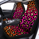 Orange And Purple Leopard Print Universal Fit Car Seat Covers 102422