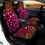 Orange And Purple Leopard Print Universal Fit Car Seat Covers 102422