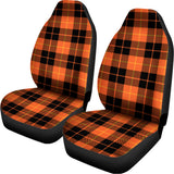 Orange Black And Yellow Tartan Print Universal Fit Car Seat Covers 102422