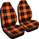 Orange Black And Yellow Tartan Print Universal Fit Car Seat Covers 102422