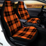 Orange Black And Yellow Tartan Print Universal Fit Car Seat Covers 102422