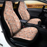 Orange Bull Terrier Pattern Print Universal Fit Car Seat Covers 102422