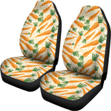 Orange Carrot Pattern Print Universal Fit Car Seat Covers 102422
