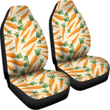 Orange Carrot Pattern Print Universal Fit Car Seat Covers 102422