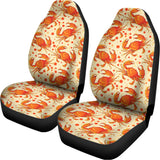 Orange Crab Pattern Print Universal Fit Car Seat Covers 102422