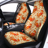 Orange Crab Pattern Print Universal Fit Car Seat Covers 102422