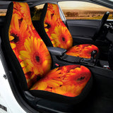 Orange Daisy Flower Print Universal Fit Car Seat Covers 102422