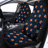 Orange Fox Pattern Print Universal Fit Car Seat Covers 102422