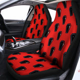 Orange Halloween Coffin Pattern Print Universal Fit Car Seat Covers 102422