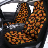 Orange Halloween Pumpkin Pattern Print Universal Fit Car Seat Covers 102422
