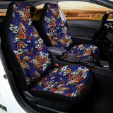 Orange Japanese Dragon Pattern Print Universal Fit Car Seat Covers 102422