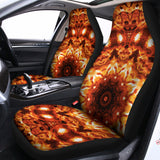 Orange Kaleidoscope Print Universal Fit Car Seat Covers 102422