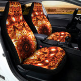 Orange Kaleidoscope Print Universal Fit Car Seat Covers 102422