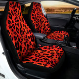 Orange Leopard Print Universal Fit Car Seat Covers 102422