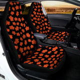 Orange Maple Leaves Pattern Print Universal Fit Car Seat Covers 102422