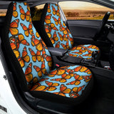 Orange Monarch Butterflies Pattern Print Universal Fit Car Seat Covers 102422