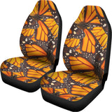Orange Monarch Butterfly Pattern Print Universal Fit Car Seat Covers 102422