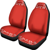 Orange Paisley Bandana Print Universal Fit Car Seat Covers 102422