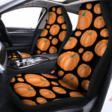 Orange Pumpkin Pattern Print Universal Fit Car Seat Covers 102422