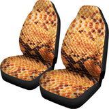 Orange Snakeskin Print Universal Fit Car Seat Covers 102422