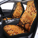 Orange Snakeskin Print Universal Fit Car Seat Covers 102422