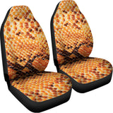 Orange Snakeskin Print Universal Fit Car Seat Covers 102422