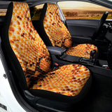 Orange Snakeskin Print Universal Fit Car Seat Covers 102422