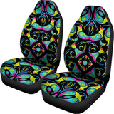 Ornament Psychedelic Trippy Print Universal Fit Car Seat Covers 102422