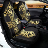 Ornamental Golden Cross Print Universal Fit Car Seat Covers 102422