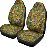 Outdoor Camping Pattern Print Universal Fit Car Seat Covers 102422