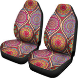 Oval Bohemian Mandala Patchwork Print Universal Fit Car Seat Covers 102422