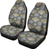 Owl Knitted Pattern Print Universal Fit Car Seat Covers 102422