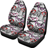 Owl With Glasses Pattern Print Universal Fit Car Seat Covers 102422