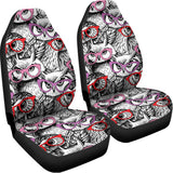Owl With Glasses Pattern Print Universal Fit Car Seat Covers 102422