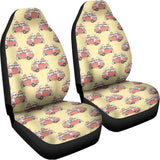 Panda Firefighter And Cat Pattern Print Universal Fit Car Seat Covers 102422