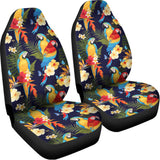 Parrot And Flower Pattern Print Universal Fit Car Seat Covers 102422