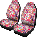 Pastel Bohemian Floral Pattern Print Universal Fit Car Seat Covers 102422