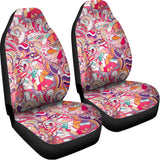 Pastel Bohemian Floral Pattern Print Universal Fit Car Seat Covers 102422
