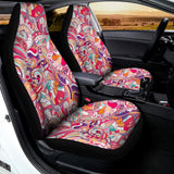 Pastel Bohemian Floral Pattern Print Universal Fit Car Seat Covers 102422