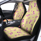 Pastel Breast Cancer Awareness Print Universal Fit Car Seat Covers 102422