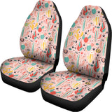 Pastel Cactus And Succulent Print Universal Fit Car Seat Covers 102422