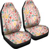 Pastel Cactus And Succulent Print Universal Fit Car Seat Covers 102422