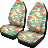 Pastel Camouflage Print Universal Fit Car Seat Covers 102422