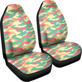 Pastel Camouflage Print Universal Fit Car Seat Covers 102422