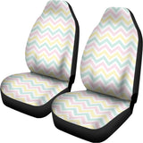 Pastel Chevron Pattern Print Universal Fit Car Seat Covers 102422