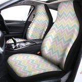 Pastel Chevron Pattern Print Universal Fit Car Seat Covers 102422