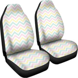 Pastel Chevron Pattern Print Universal Fit Car Seat Covers 102422