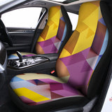 Pastel Geometric Cubic Print Universal Fit Car Seat Covers 102422