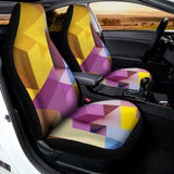 Pastel Geometric Cubic Print Universal Fit Car Seat Covers 102422